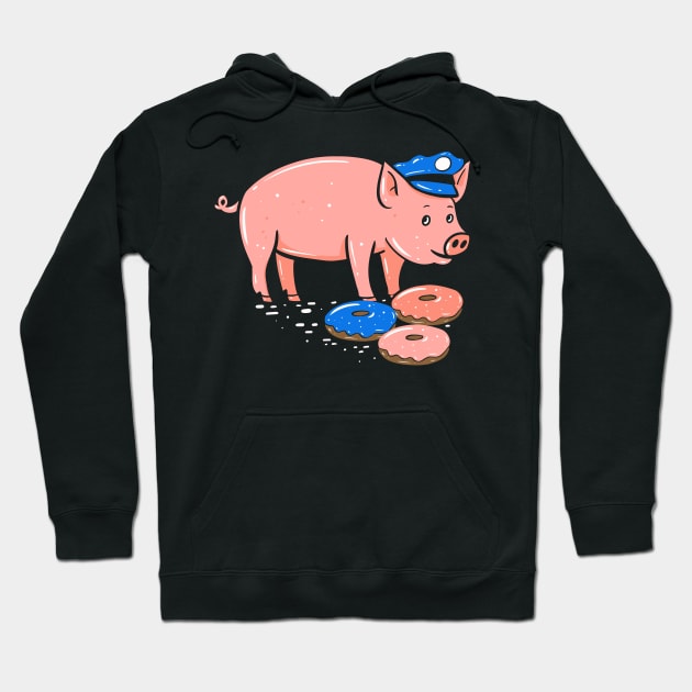 Pig Cop T Shirt | Funny Police Officer Doughnut T-Shirt Gift Hoodie by Riffize